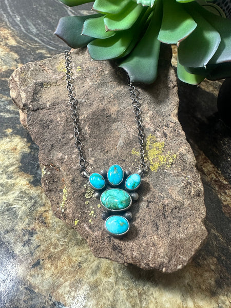 Bear Paw Cluster Necklace