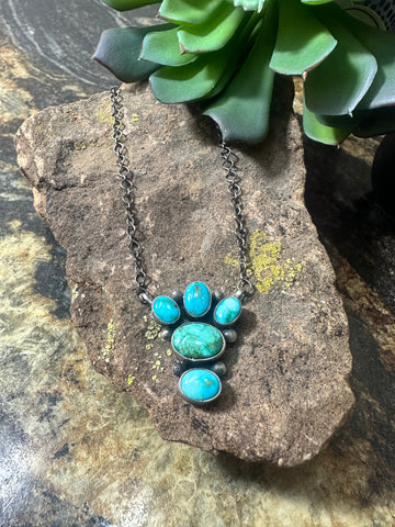 Bear Paw Turquoise Necklace