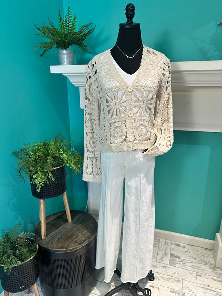 The Floral Crochet Cardi