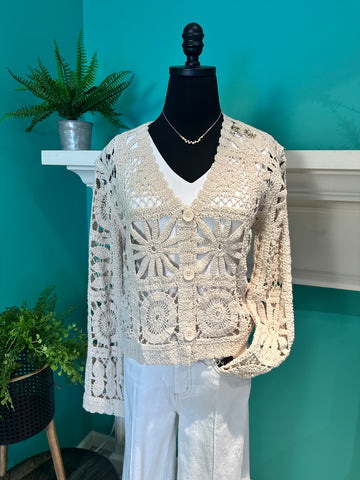 The Floral Crochet Cardi