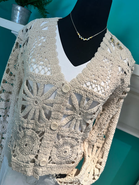 The Floral Crochet Cardi