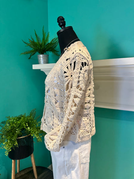 The Floral Crochet Cardi