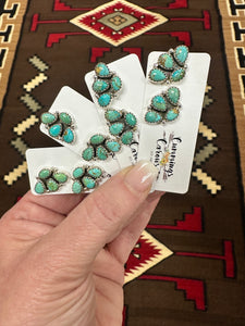 4 Stone Mini Cluster Post Earring