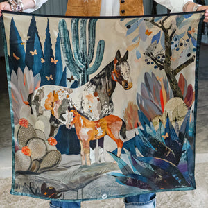 Fringe Scarves- Blue Melodies