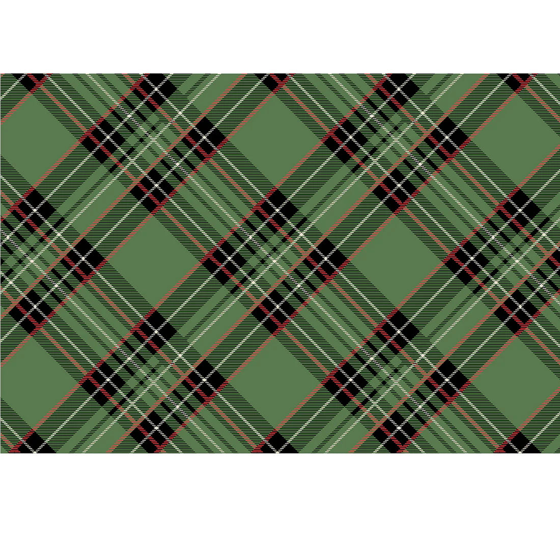 Hester & Cook Green Plaid Placemat