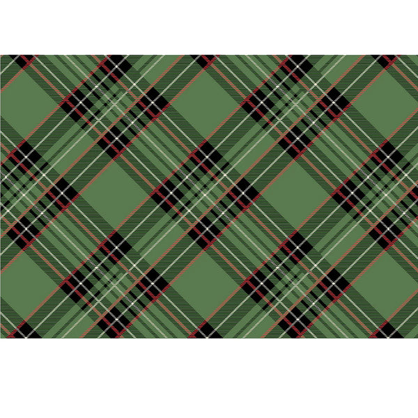 Hester & Cook Green Plaid Placemat