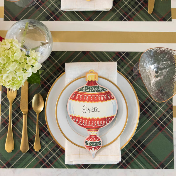 Hester & Cook Green Plaid Placemat