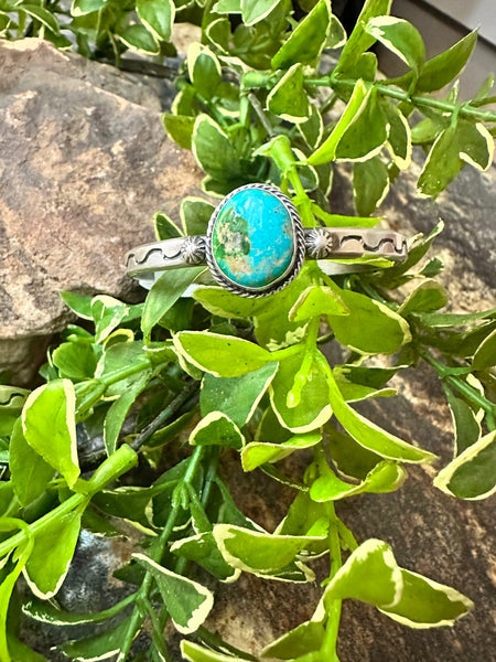 The Simple Stacker Turquoise Cuff Braceletu