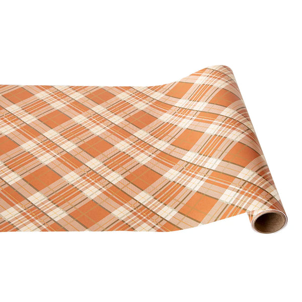 Hester & Cook Orange Plaid Table Runner