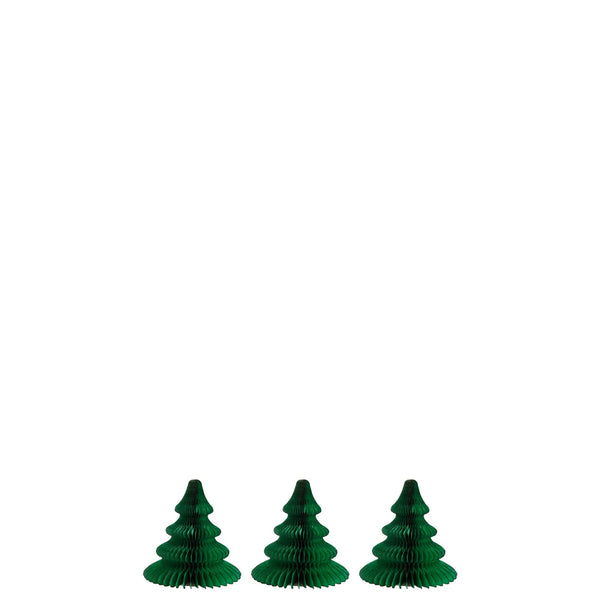 Hester & Cook Honeycomb Small Trees Green Set of 3