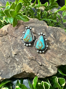 SLL Tear Drop Turquoise Post Earring #2