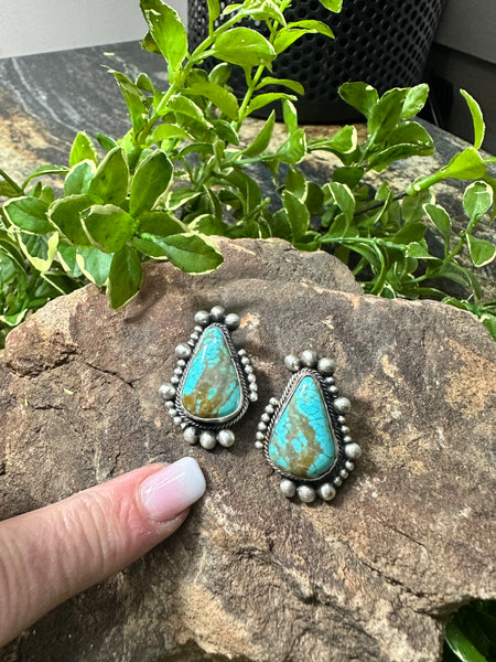 SLL Tear Drop Turquoise Post Earring #2
