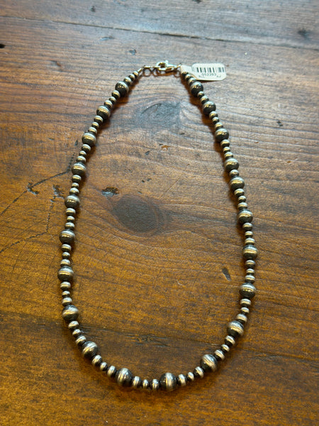4mm - 8mm Varied Navajo Pearl Necklace