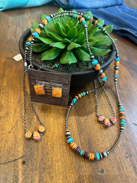 Navajo Pearl Multi Necklace