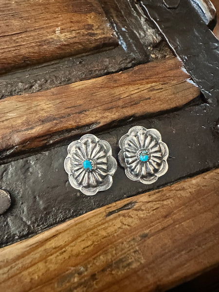 ITG Concho Post Earring with Turquoise