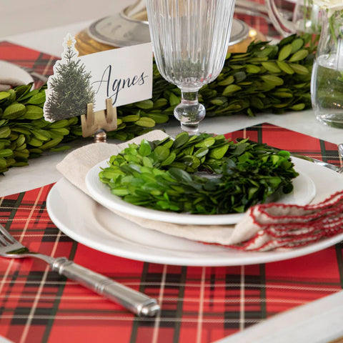 Hester & Cook Red Plaid Placemats