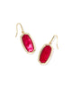 Kendra Scott Dani Bezel Gold Drop Earrings in Red Illusion