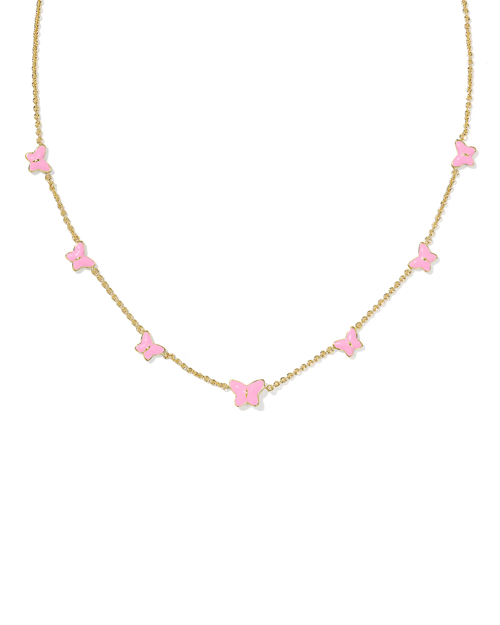 Kendra Scott Lillia Butterfly Pink Enamel in Gold & Silver