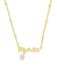 Kendra Scott Mom Crystal Gold Necklace