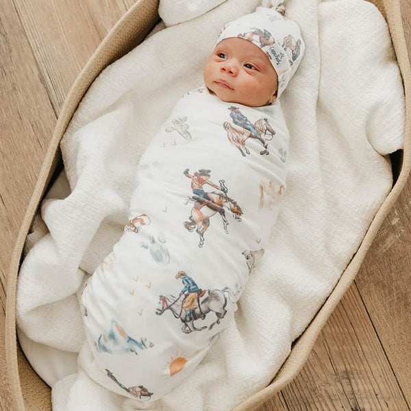 Knit Swaddle Blanket in Boone