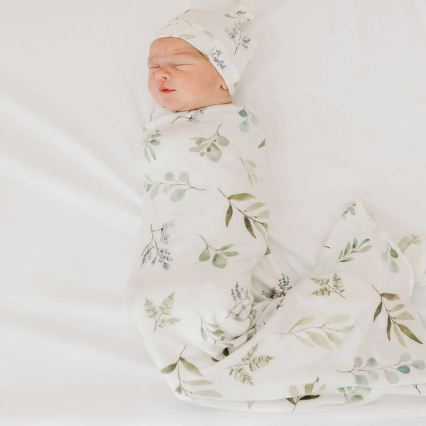 Knit Swaddle Blanket in Haven