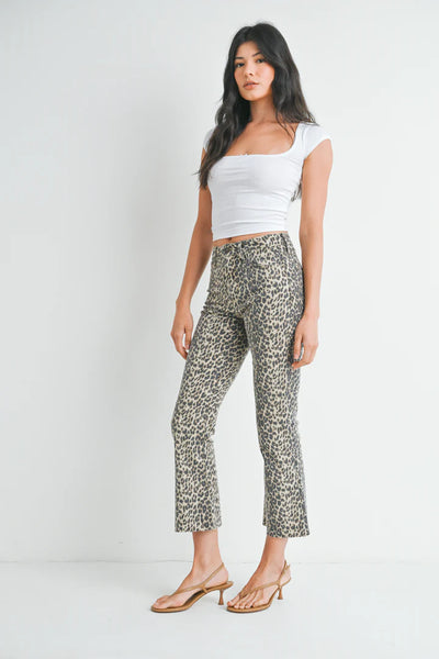 JBD Leopard Crop Flare