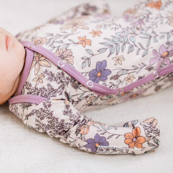 Newborn Knotted Gown in Flora