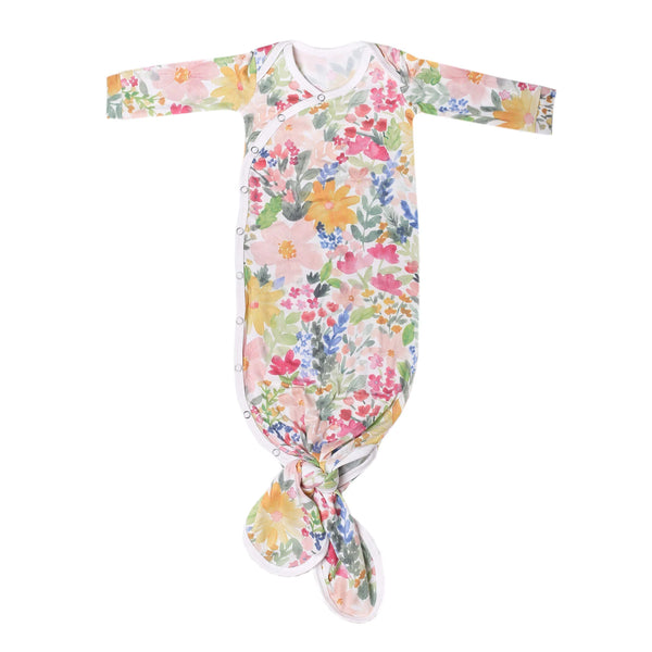 Newborn Knotted Gown in Lark