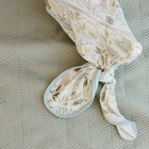 Copper Pearl Newborn Knotted Gown in Rex