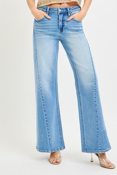 Curved Steam High Rise Jean