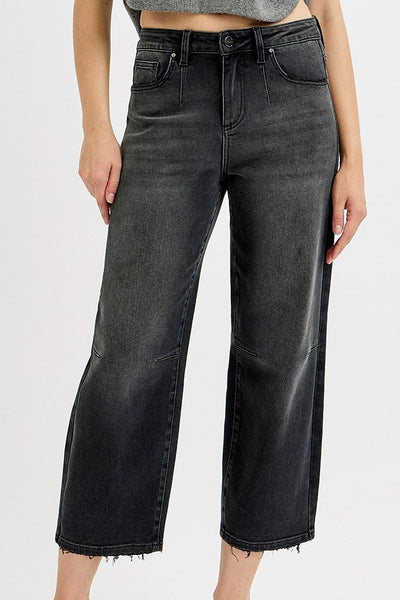 Risen Slouchy Crop Barrel Jean