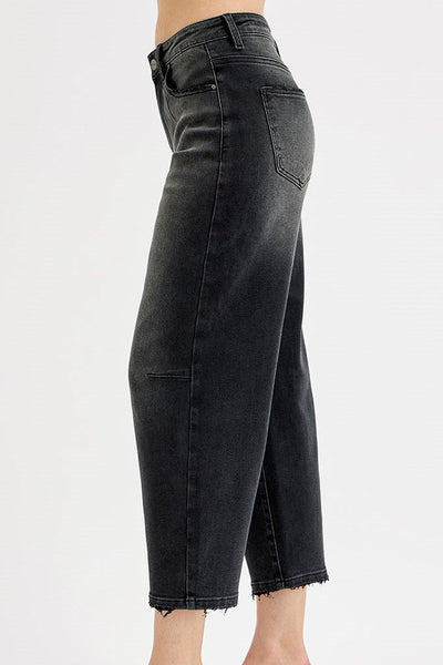 Risen Slouchy Crop Barrel Jean