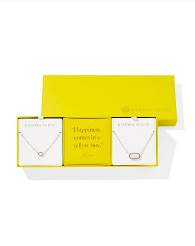 Kendra Scott Elisa Gift Set of 2 in Silver & Ivory Mother-of-Pearl