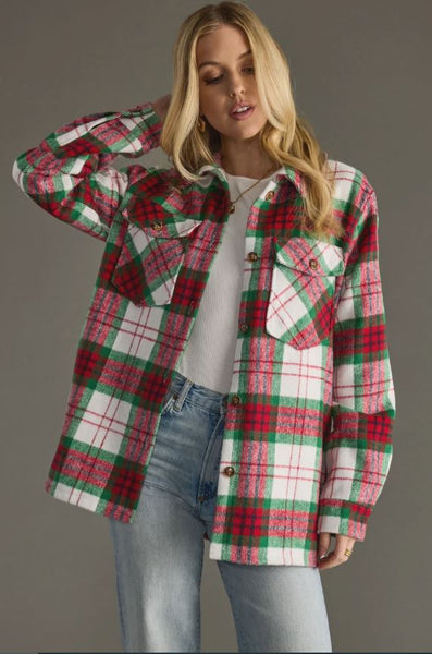 Panache Apparel Christmas Plaid Jacket