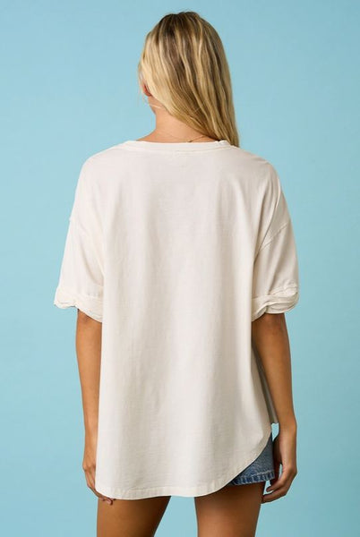 Boot Patchwork Short Sleeve Knit