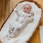 Copper Pearl Zip-Up Footie Pajama in Boone