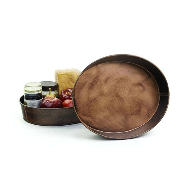 12 inch Brown Oval Tray
