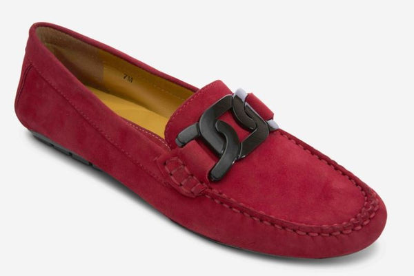 Vaneli Aiker Red Suede Driving Moc Shoe