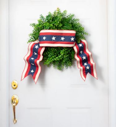 D. Stevens Linen Stars & Stripes Americana Banner