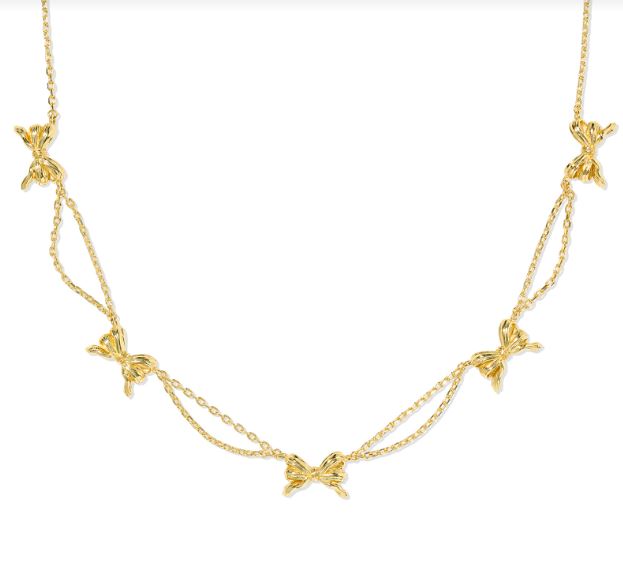 Kendra Scott Bow Strand Necklace in Gold