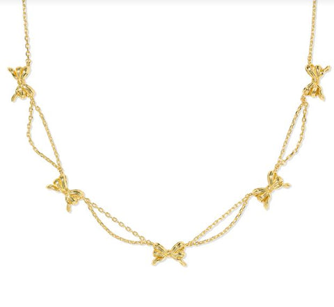 Kendra Scott Bow Strand Necklace in Gold