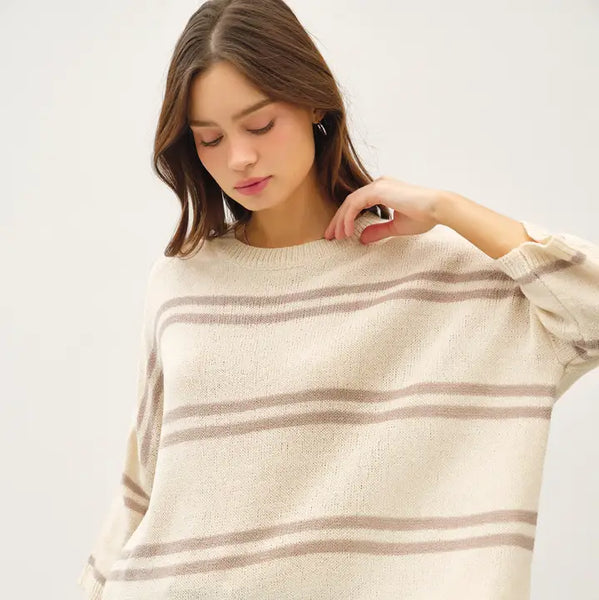 Be Cool Striped Relaxed Fit Knit Top