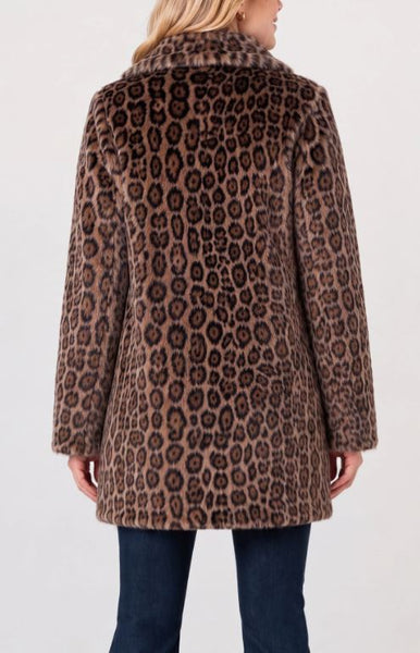 Collared Faux Fur Coat