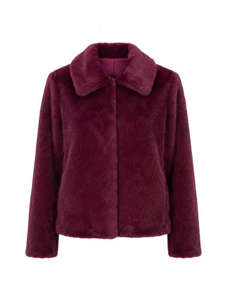 Collared Faux Fur Jacket