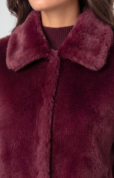 Collared Faux Fur Jacket