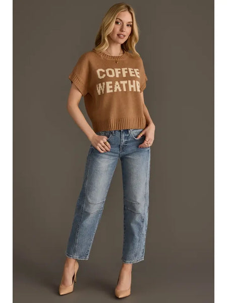 Coffee Weather Short Sleeve Sweater