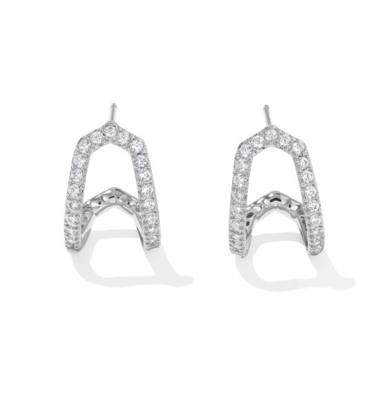 Kendra Scott Daphne Pave Huggie Earring in Silver & White CZ