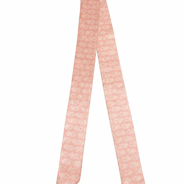 Muted Rose Pink Cowgirl Silk Twilly