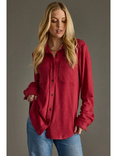 Super Soft Long Sleeve Button Up Top