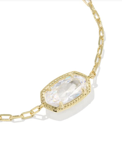 Kendra Scott Elaina Luxe Chain Bracelet in Gold & White CZ